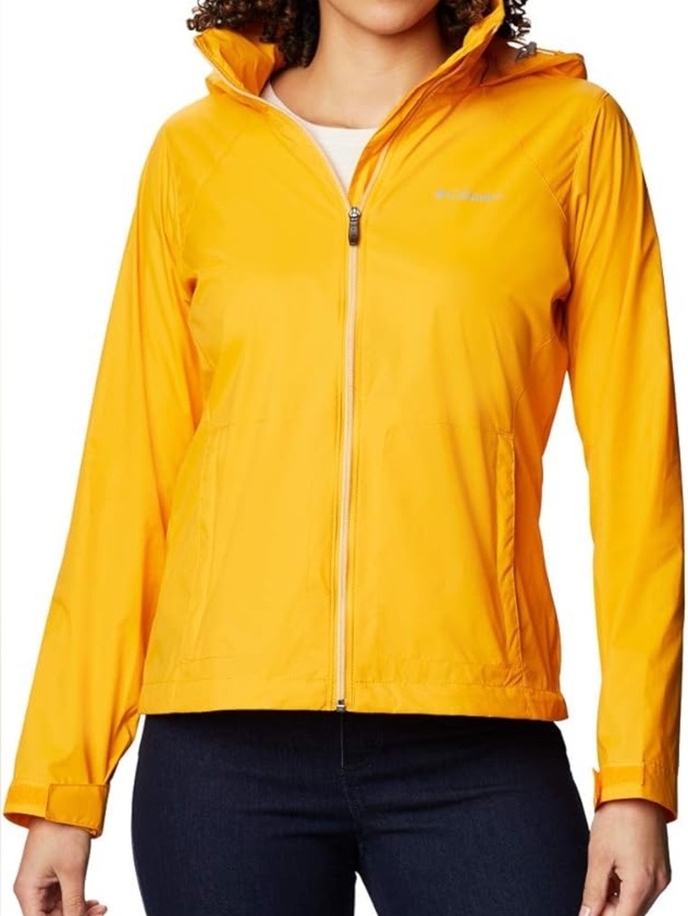 yellow Columbia Women's Switchback III waterproof jacket